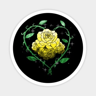 Yellow Crystal Flower Magnet